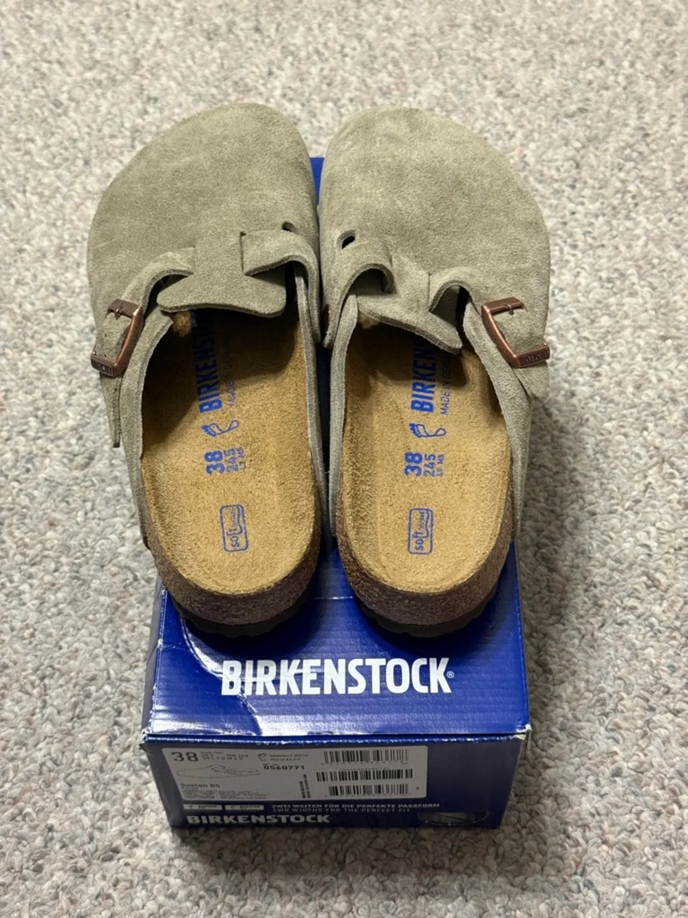 Birkenstock Boston BS Clogs Regular Width in Taupe - Picture 2 of 6
